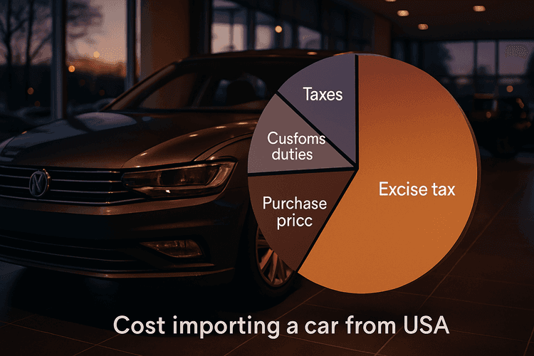 Analiza kosztów importu samochodu z USA z akcyzą